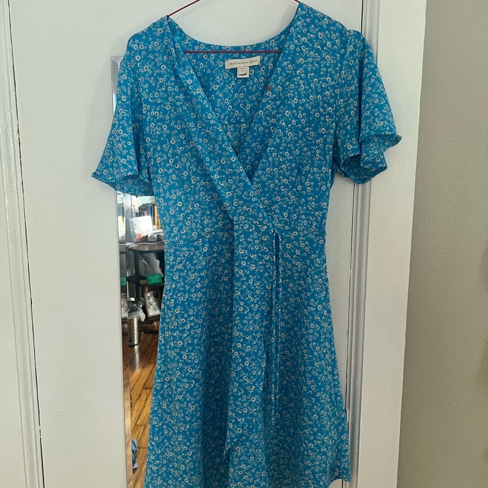 Blue Floral Dressy Dress